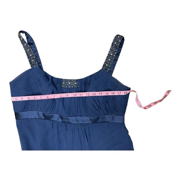 David’s Bridal Bridesmaid Navy Blue Beaded Straps Formal Maxi Dress Sz XXL - Picture 3 of 9